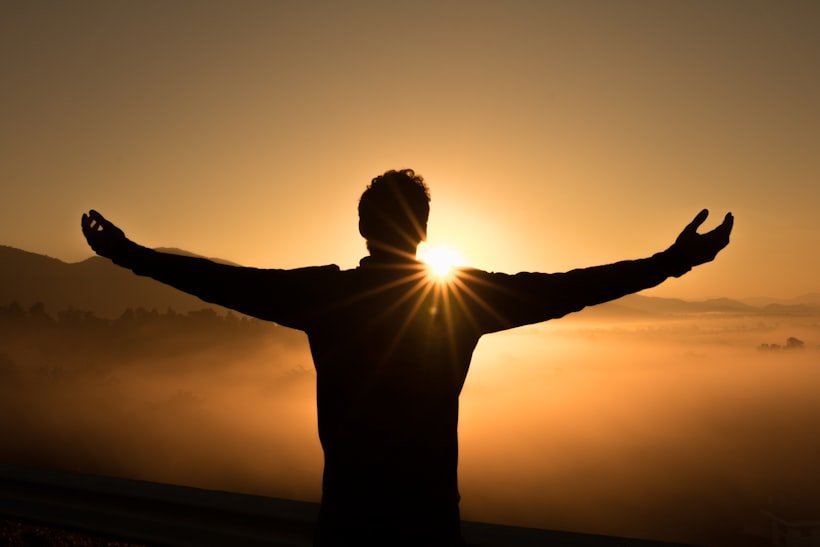 A person open to the morning light