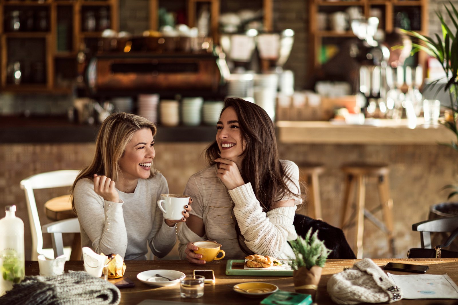 Warm conversation between two people